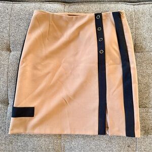 White House Black Market Camel and Black Pencil Skirt